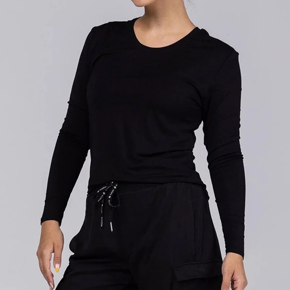 Allwear Tencel Scoop Neck Long Sleeve Tee